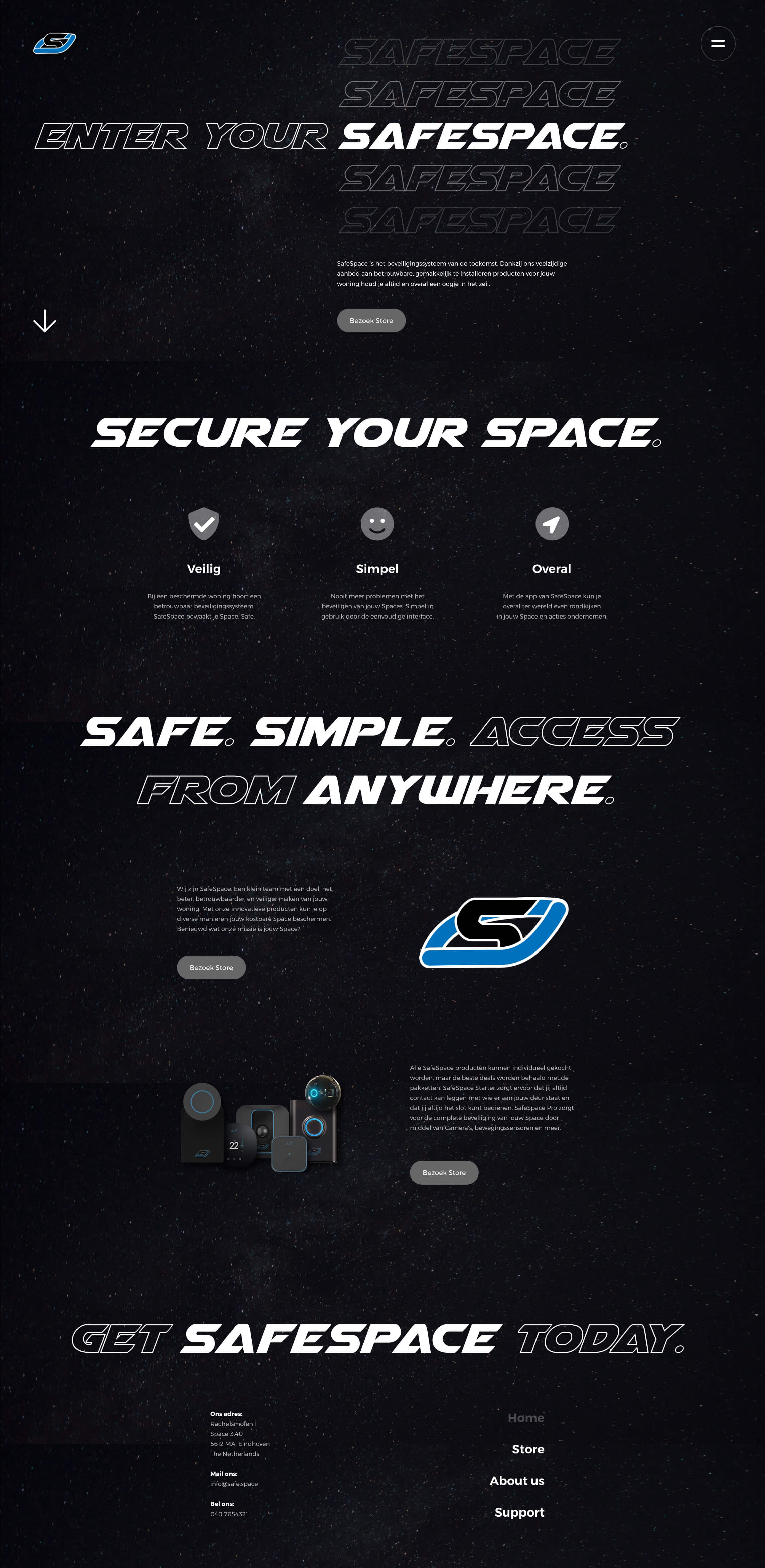 SafeSpace Website Homepage